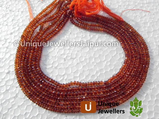 Spessartite Faceted Roundelle Beads